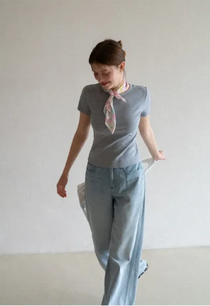 Wide Leg High Waist Denim Jeans