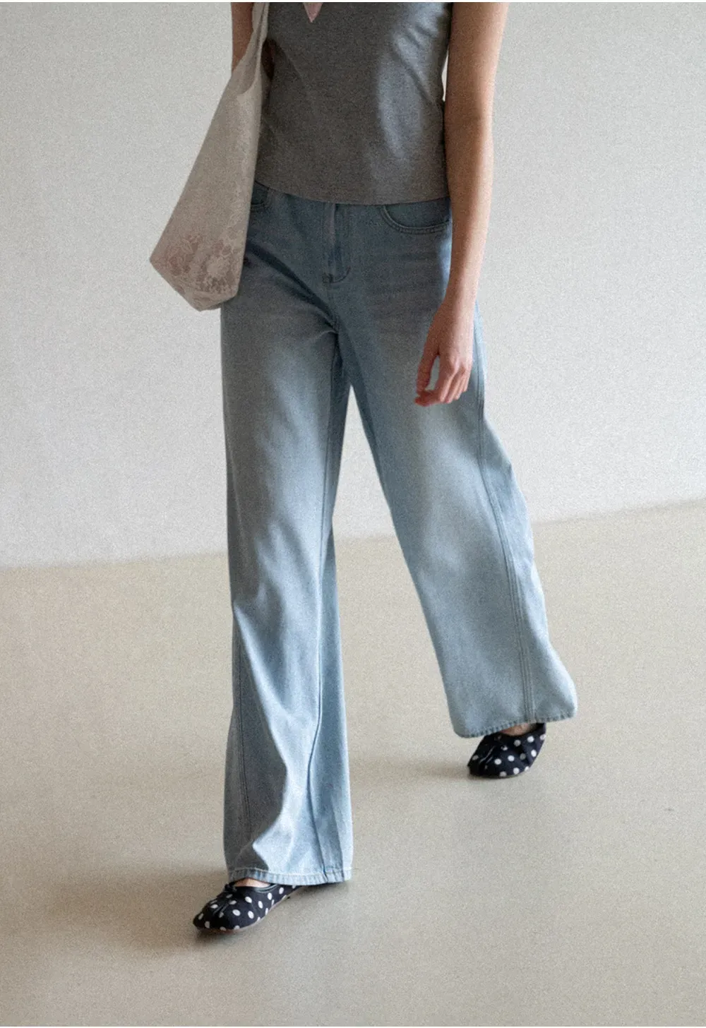 Wide Leg High Waist Denim Jeans