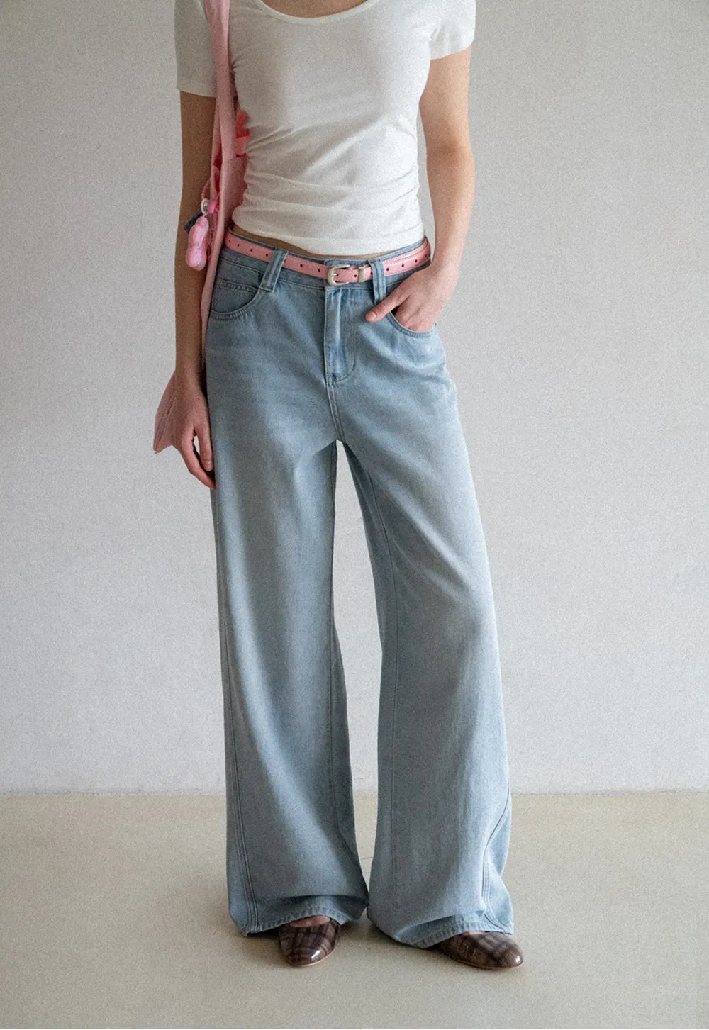 Wide Leg High Waist Denim Jeans