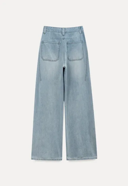 Wide Leg High Waist Denim Jeans