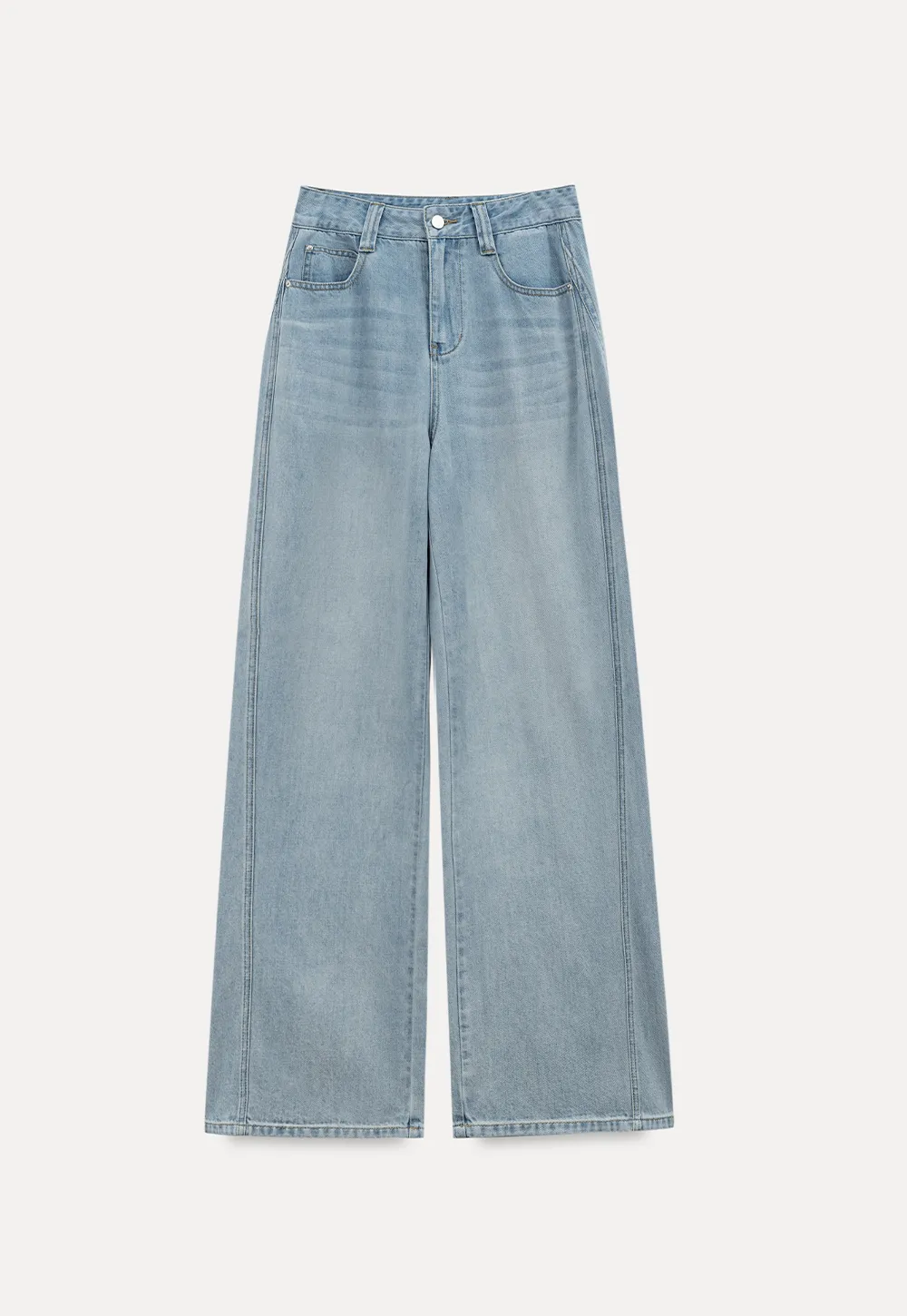 Wide Leg High Waist Denim Jeans
