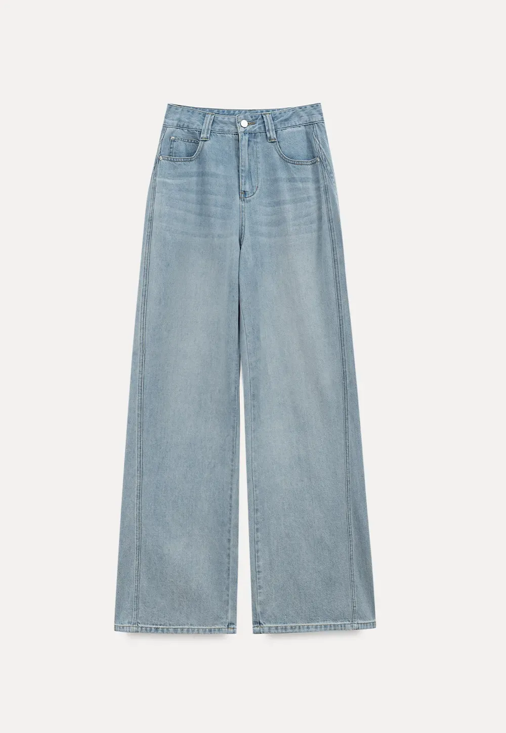 Wide Leg High Waist Denim Jeans