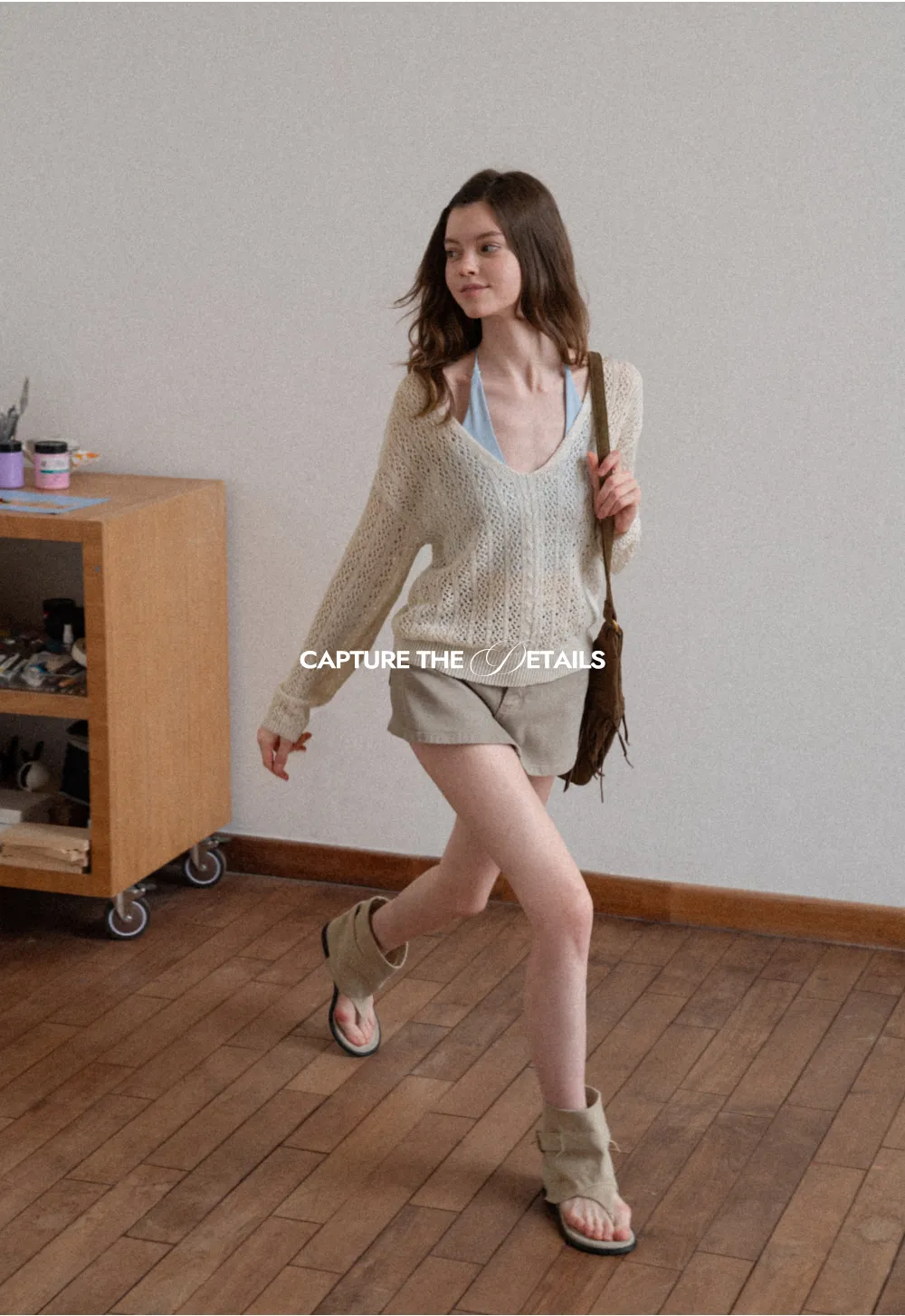 High Waist Denim Mini Skirt with Belt Loop