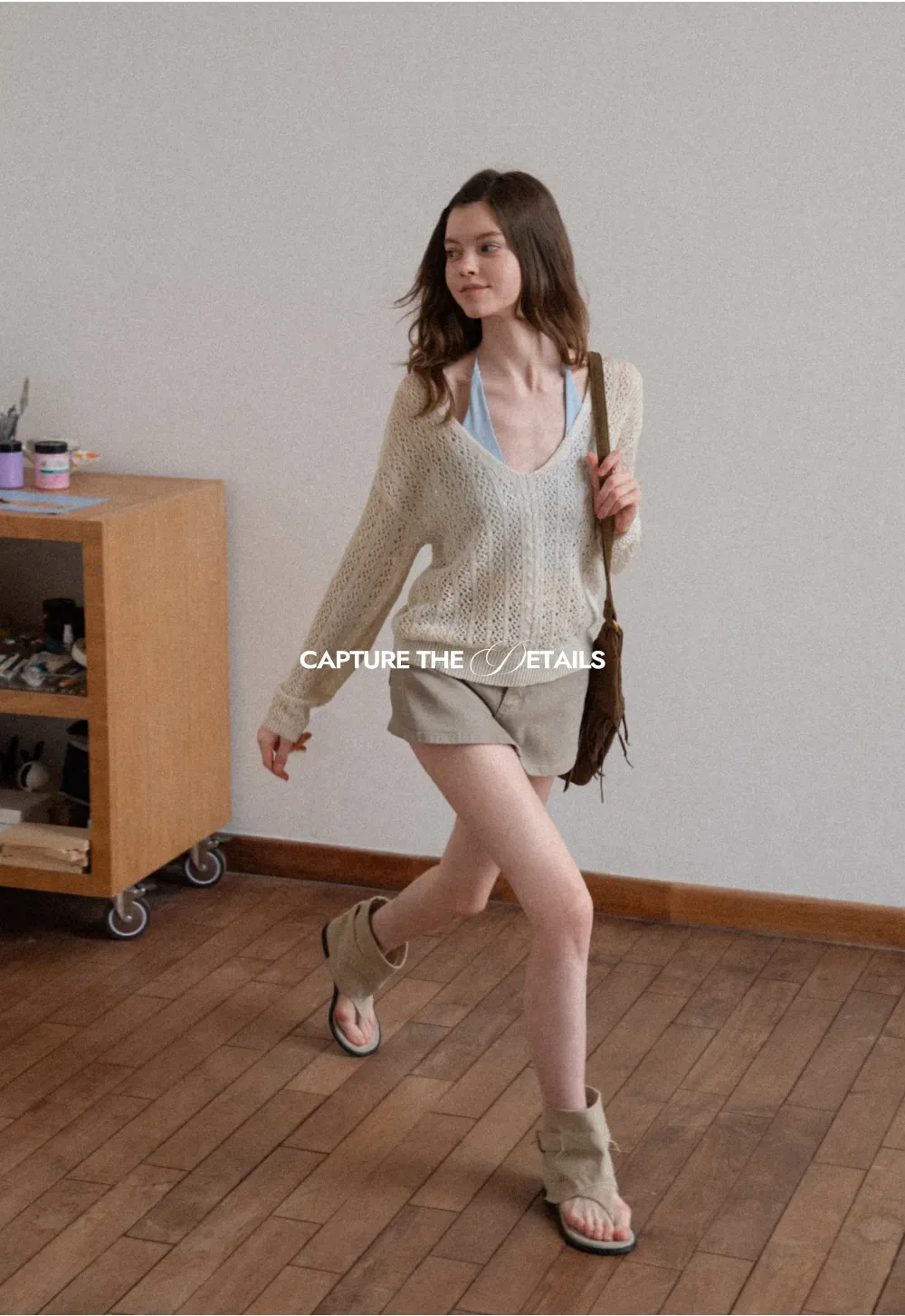 High Waist Denim Mini Skirt with Belt Loop