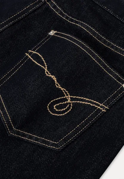 Wide leg cropped denim pants with contrast stitching