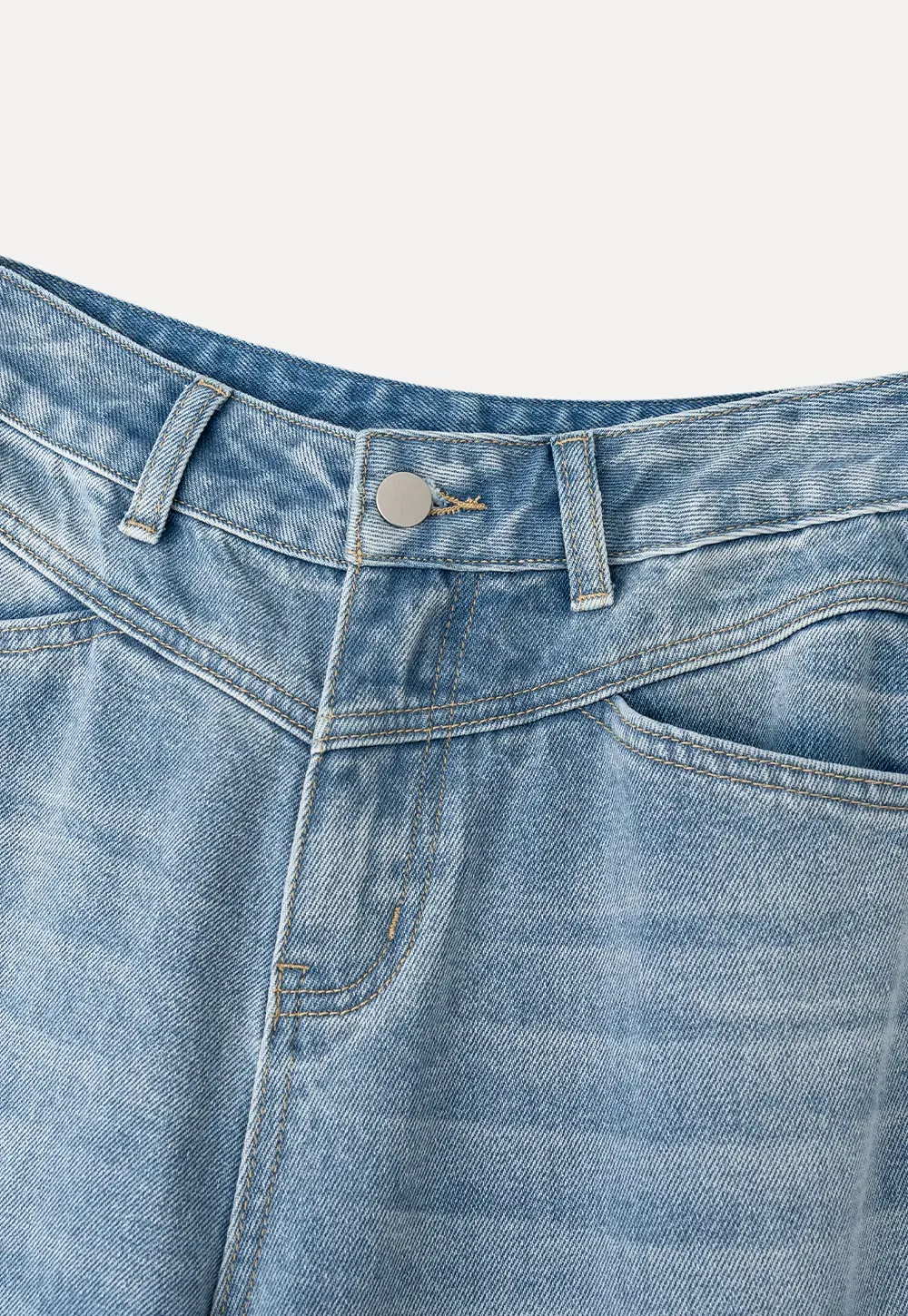 High Waist Wide Leg Denim Jeans