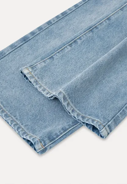 High Waist Wide Leg Denim Jeans