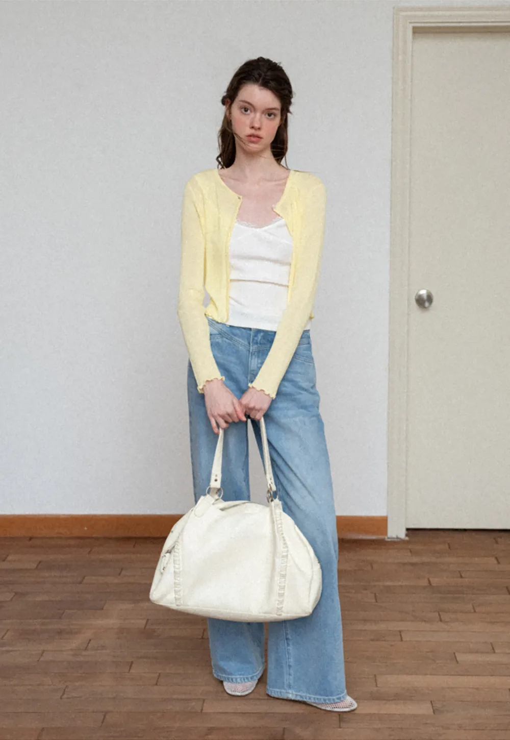 High Waist Wide Leg Denim Jeans