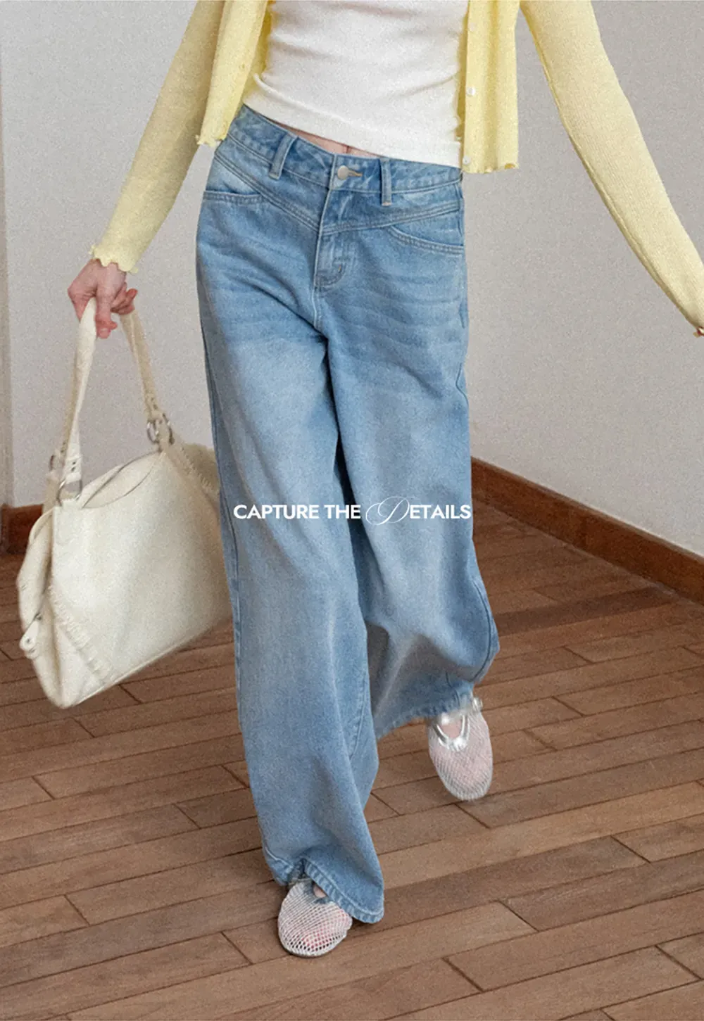 High Waist Wide Leg Denim Jeans
