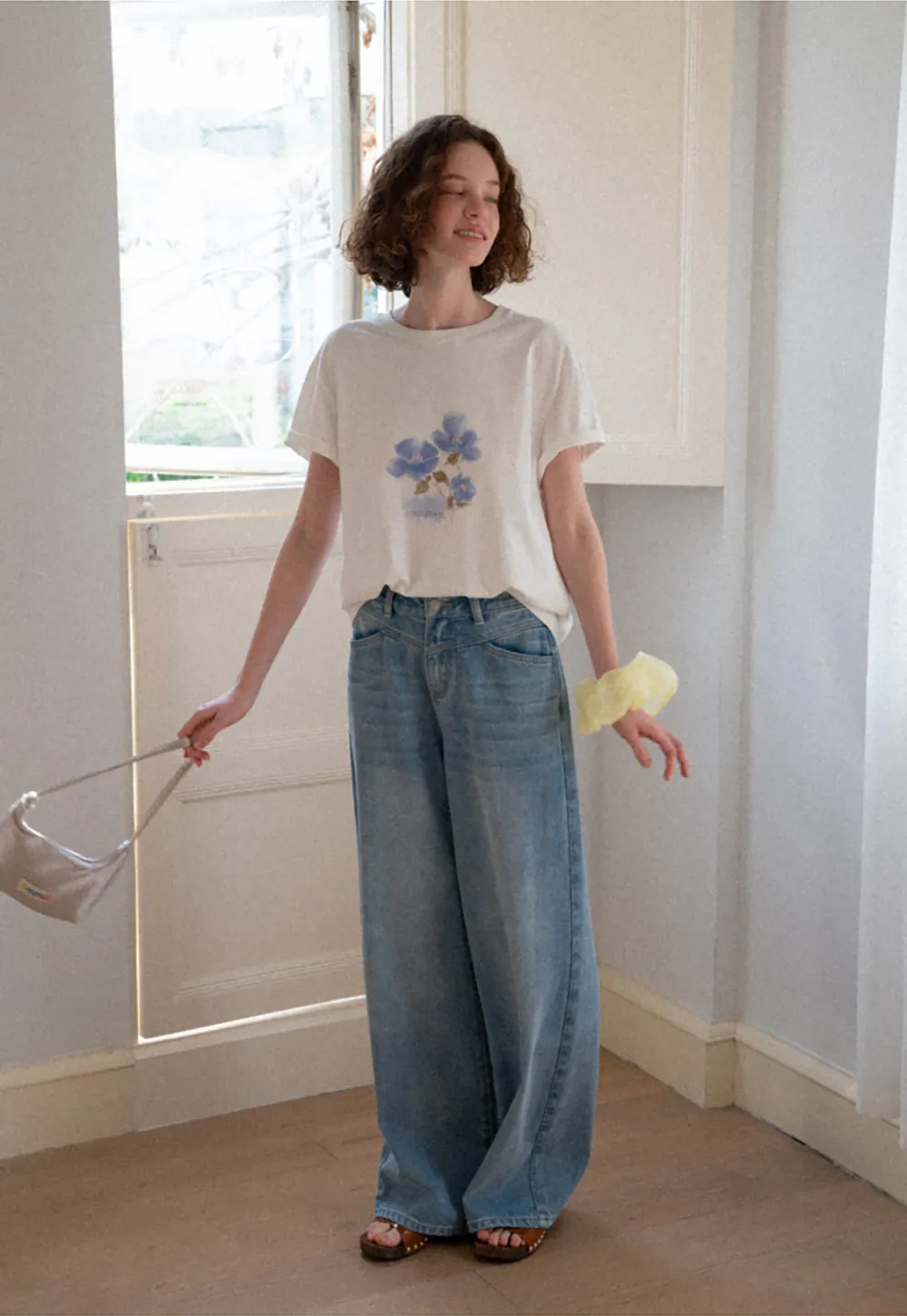 High Waist Wide Leg Denim Jeans