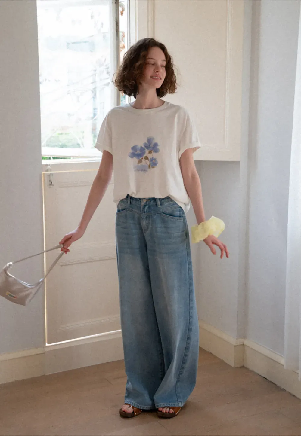 High Waist Wide Leg Denim Jeans