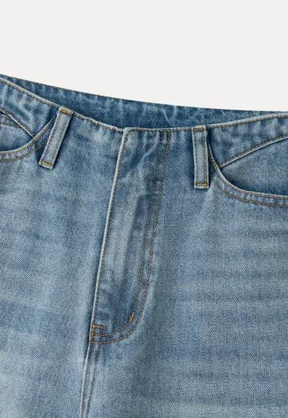 Wide Leg High Waist Denim Jeans