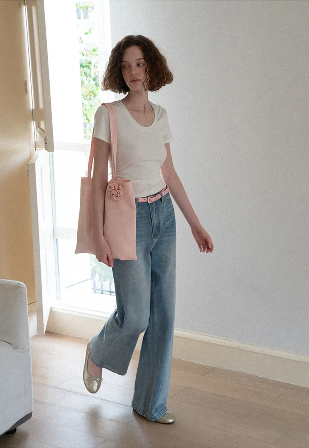 Wide Leg High Waist Denim Jeans