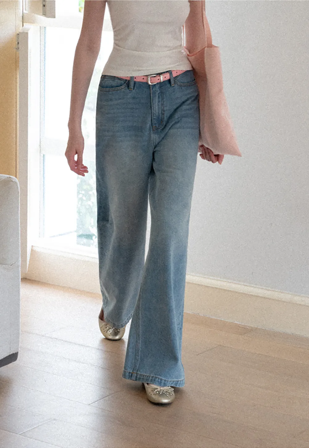 Wide Leg High Waist Denim Jeans