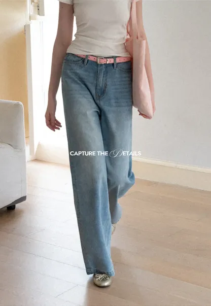 Wide Leg High Waist Denim Jeans