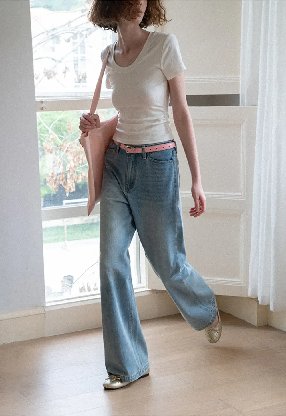 Wide Leg High Waist Denim Jeans