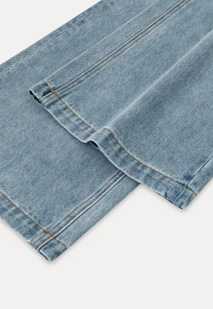 Wide Leg High Waist Denim Jeans