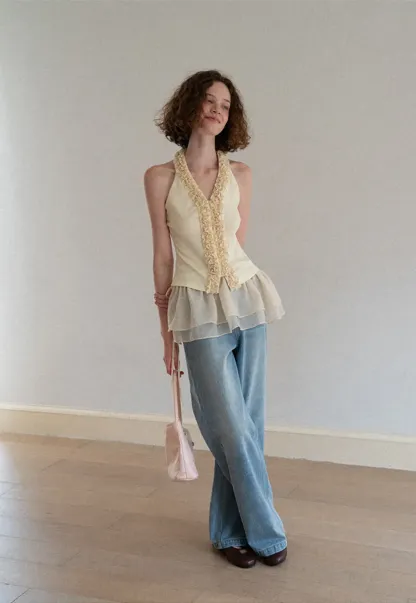 Wide Leg High Waist Denim Jeans