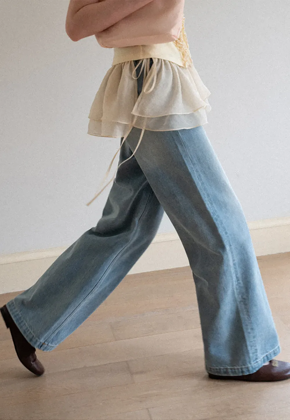 Wide Leg High Waist Denim Jeans