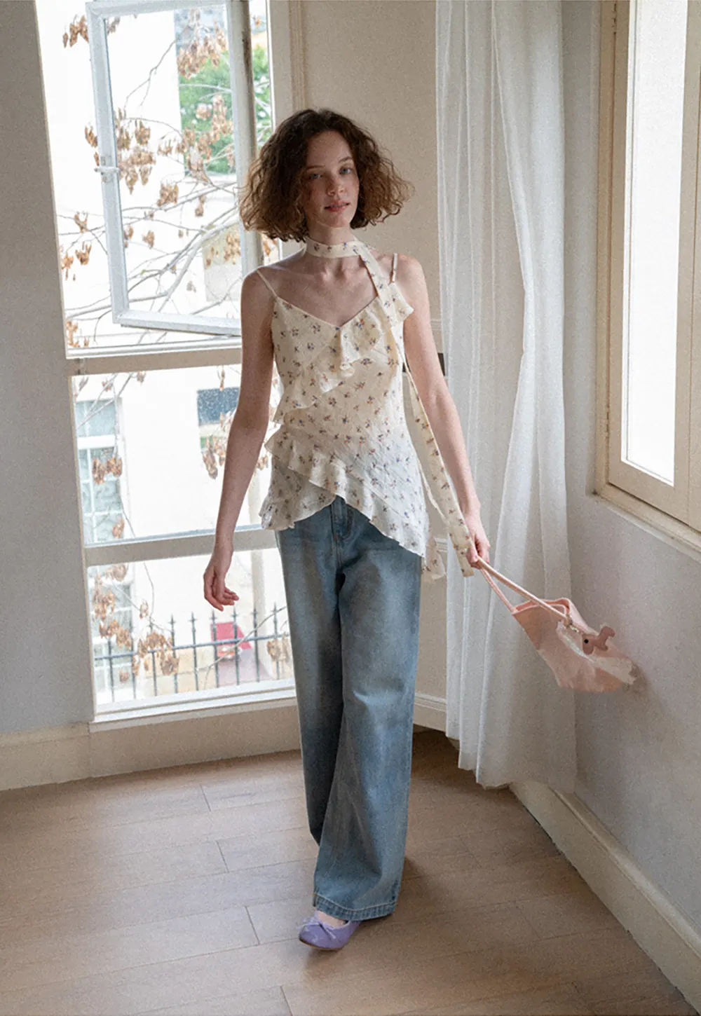 Wide Leg High Waist Denim Jeans