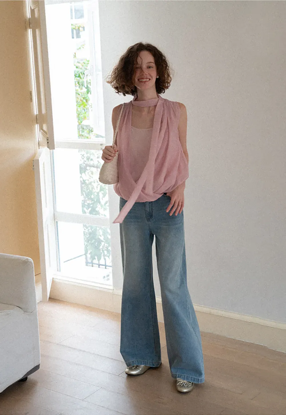 Wide Leg High Waist Denim Jeans