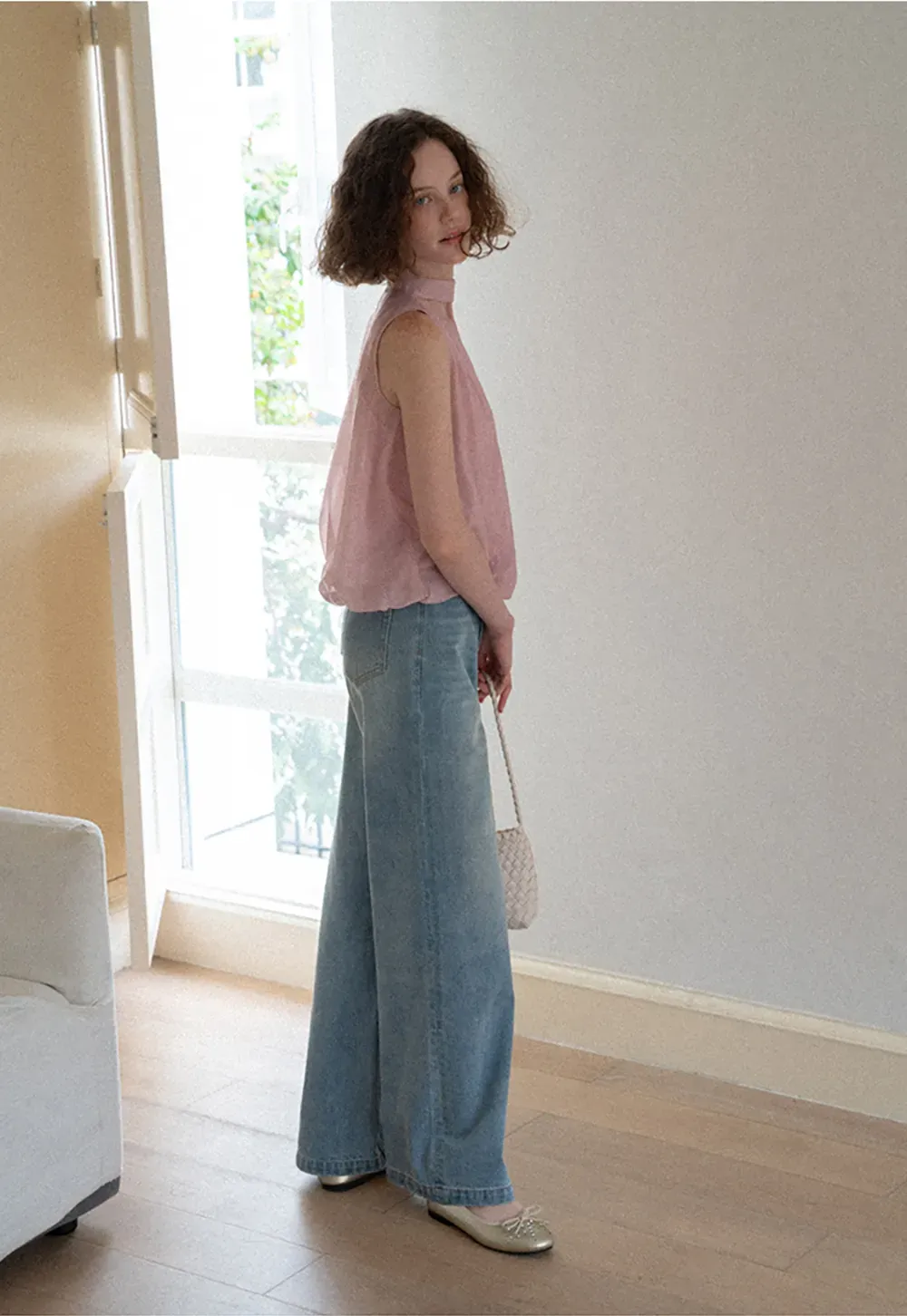 Wide Leg High Waist Denim Jeans