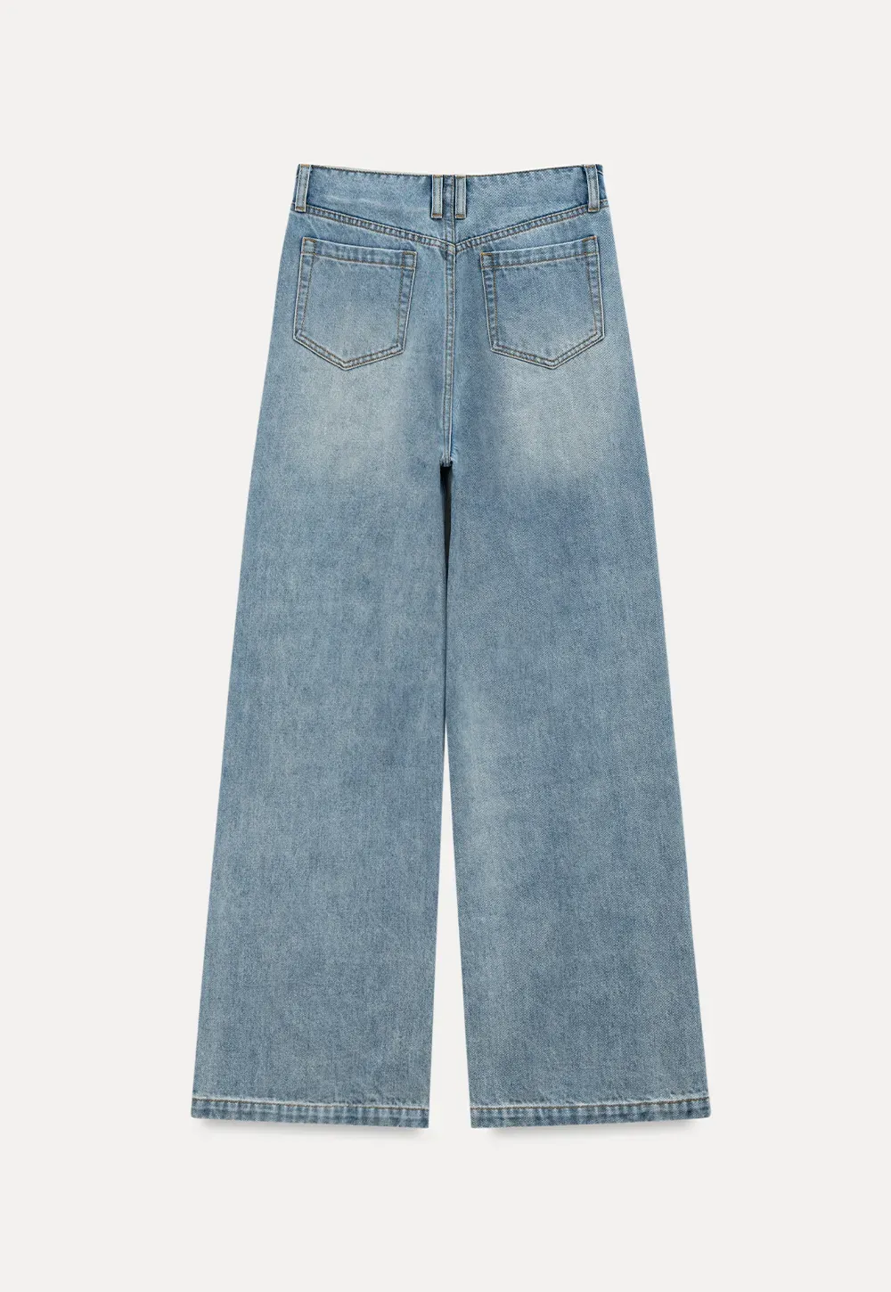 Wide Leg High Waist Denim Jeans