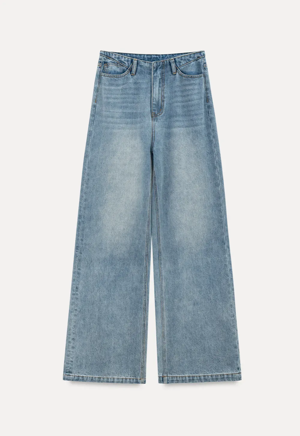 Wide Leg High Waist Denim Jeans