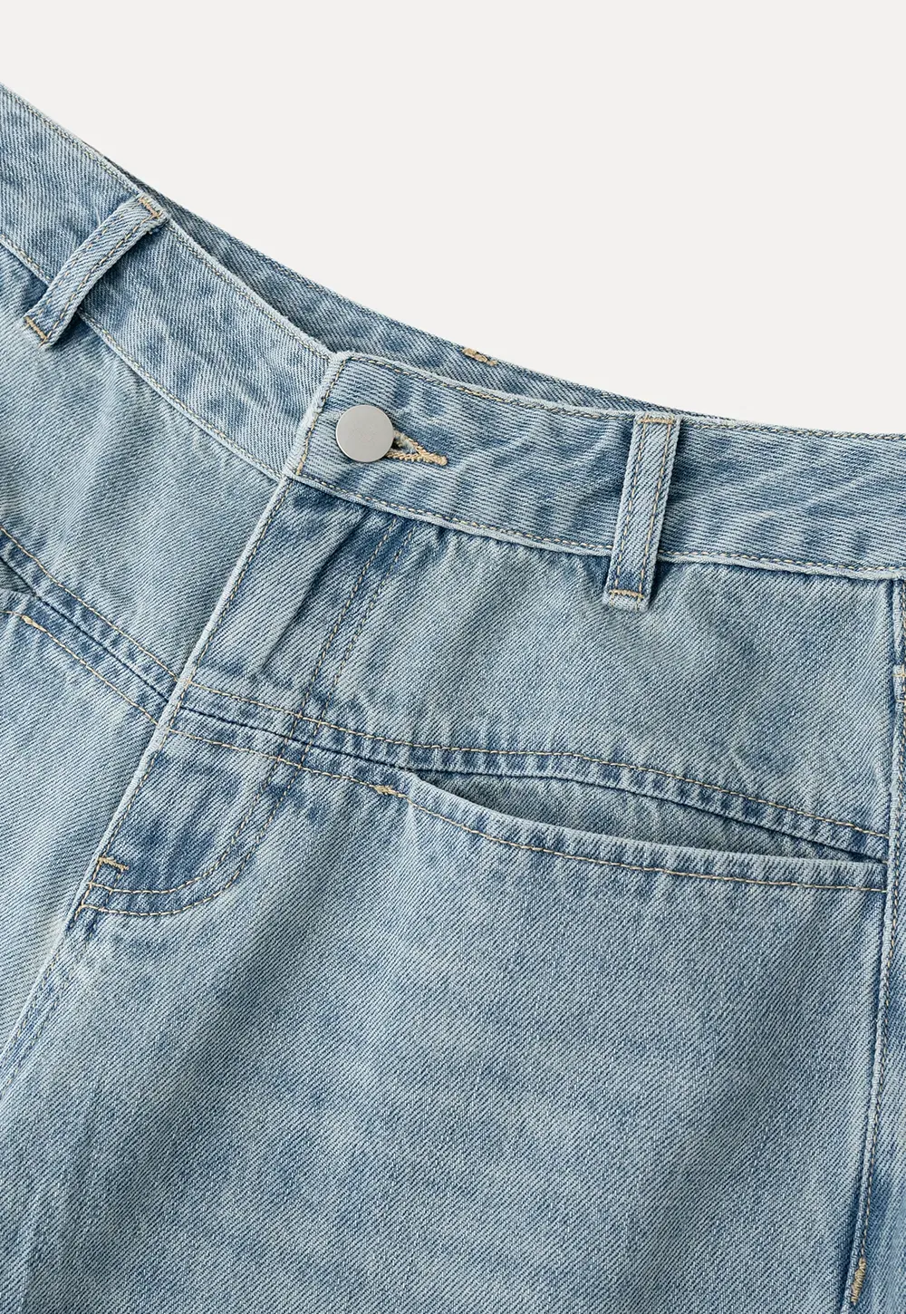 High Waist Wide Leg Denim Jeans