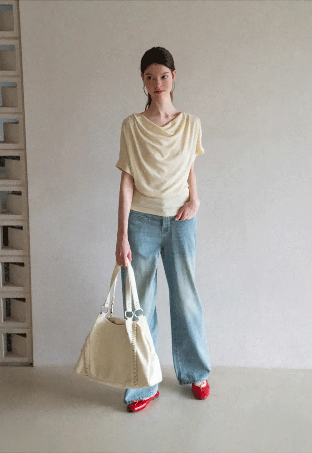 High Waist Wide Leg Denim Jeans