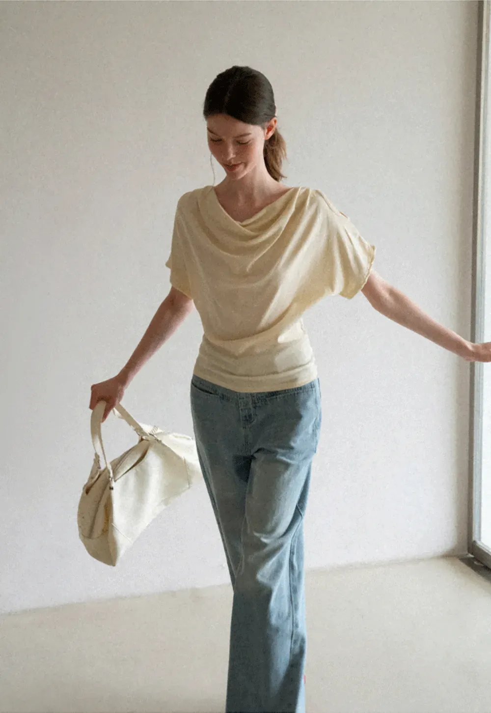 High Waist Wide Leg Denim Jeans