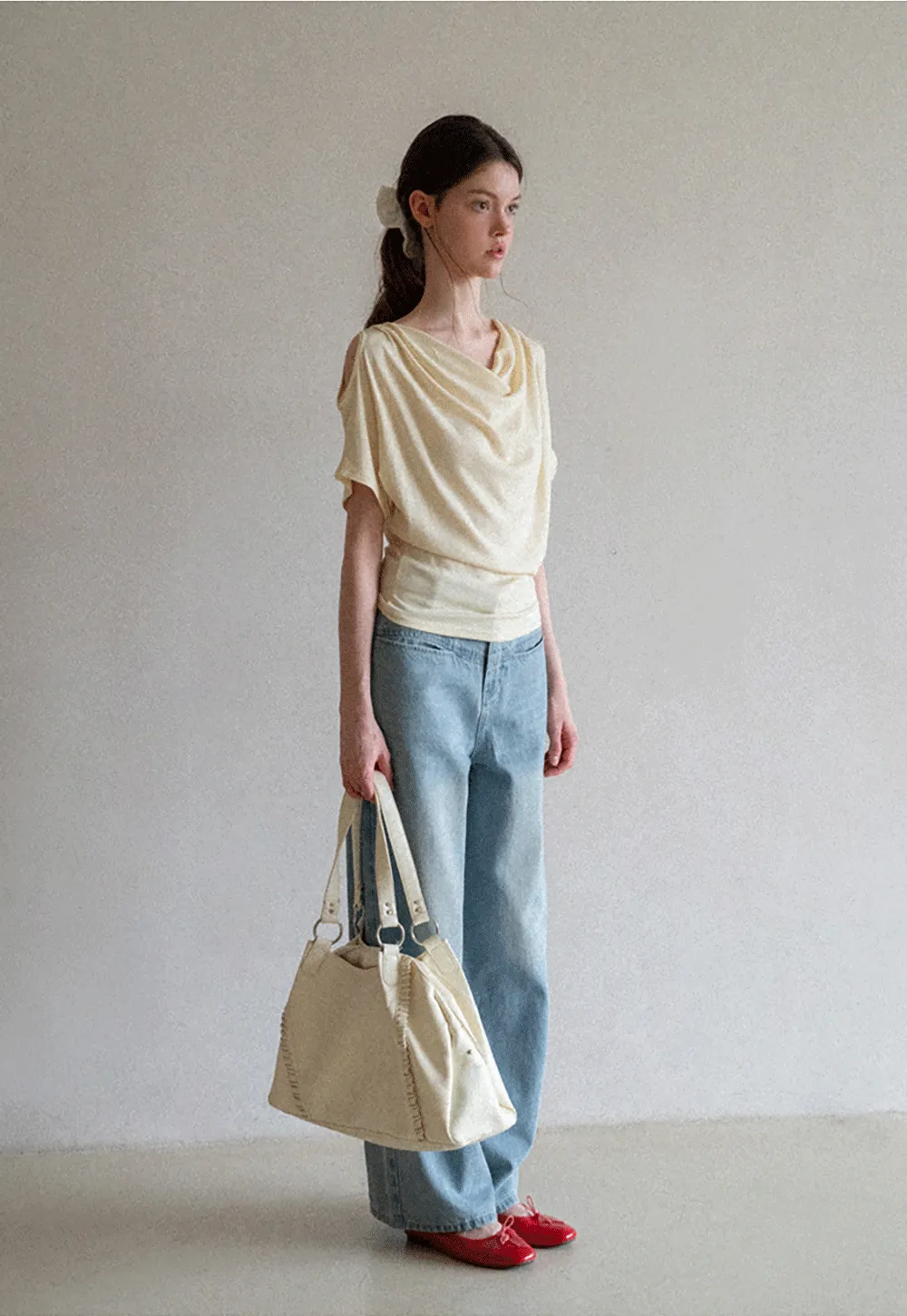 High Waist Wide Leg Denim Jeans