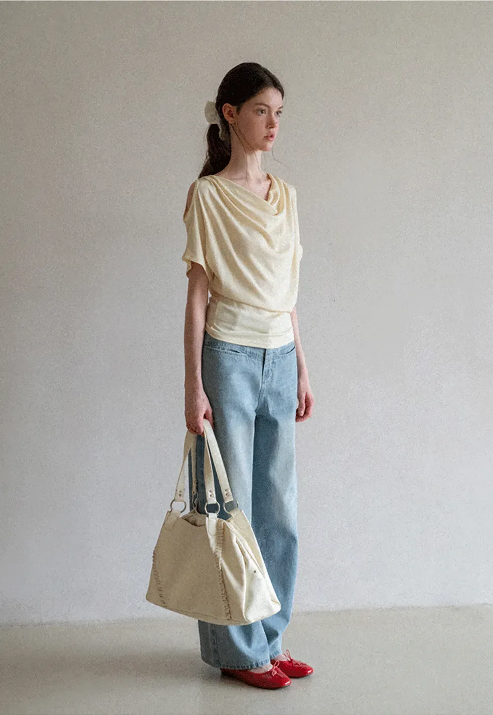 High Waist Wide Leg Denim Jeans