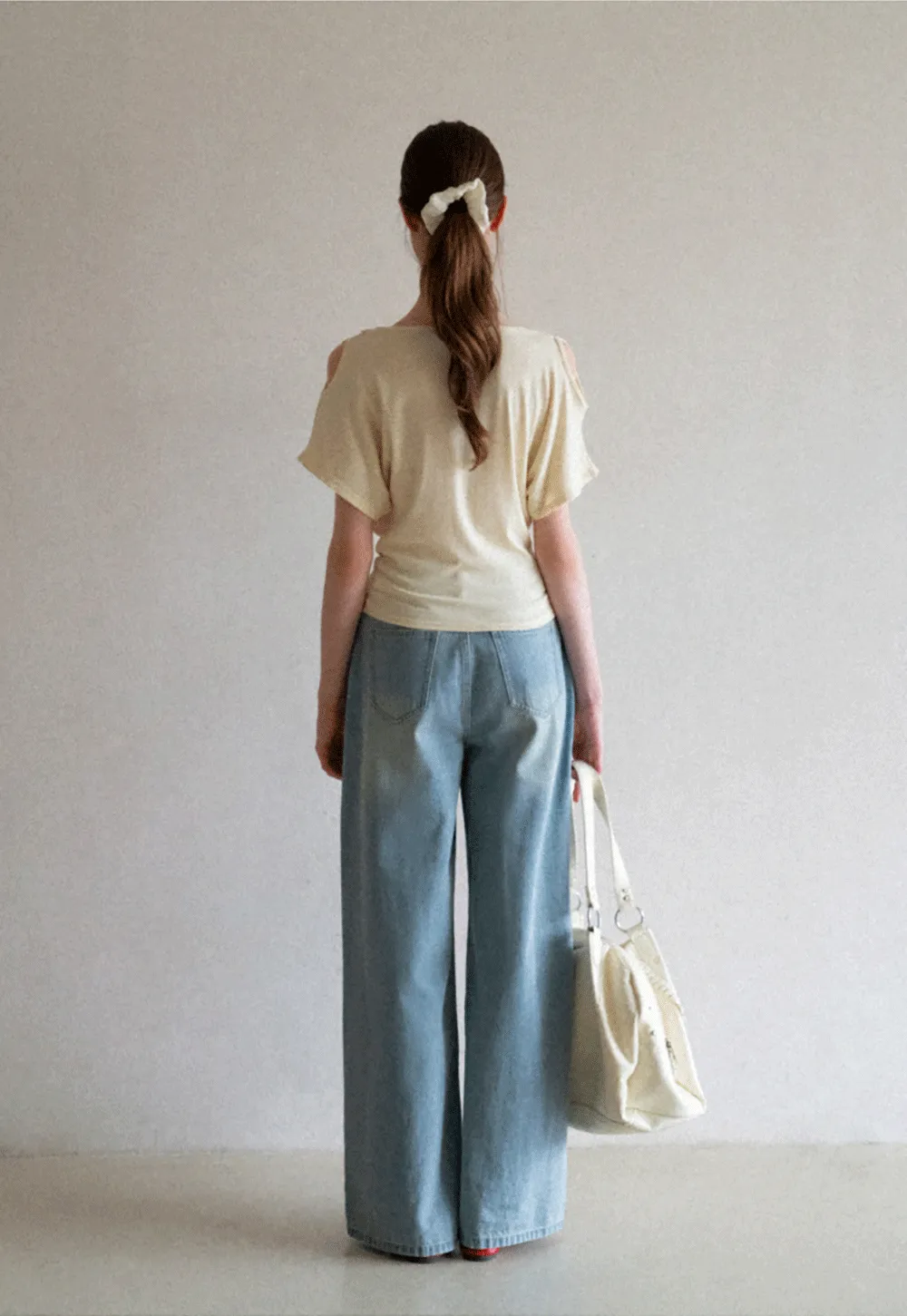 High Waist Wide Leg Denim Jeans