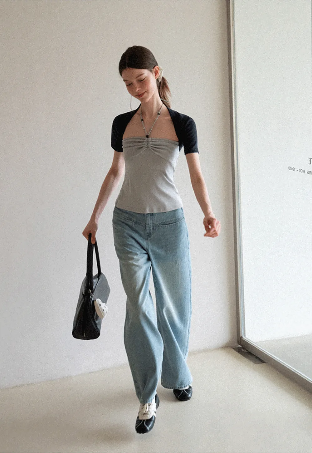 High Waist Wide Leg Denim Jeans