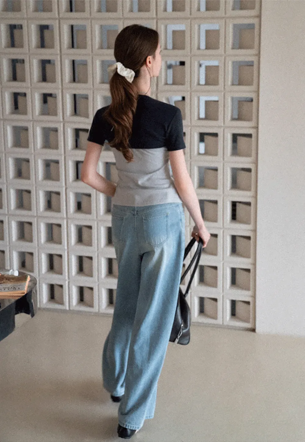 High Waist Wide Leg Denim Jeans