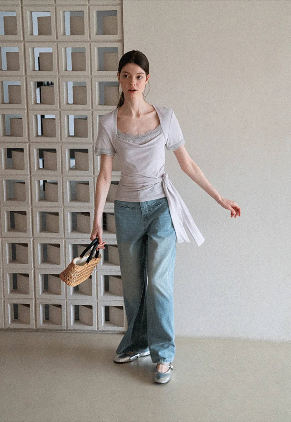 High Waist Wide Leg Denim Jeans