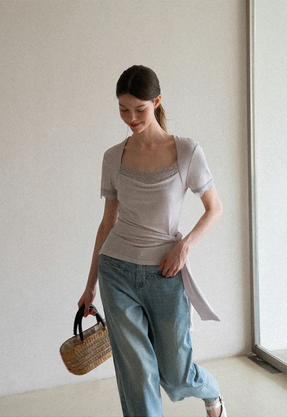 High Waist Wide Leg Denim Jeans