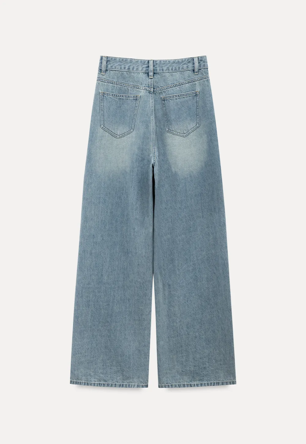 High Waist Wide Leg Denim Jeans