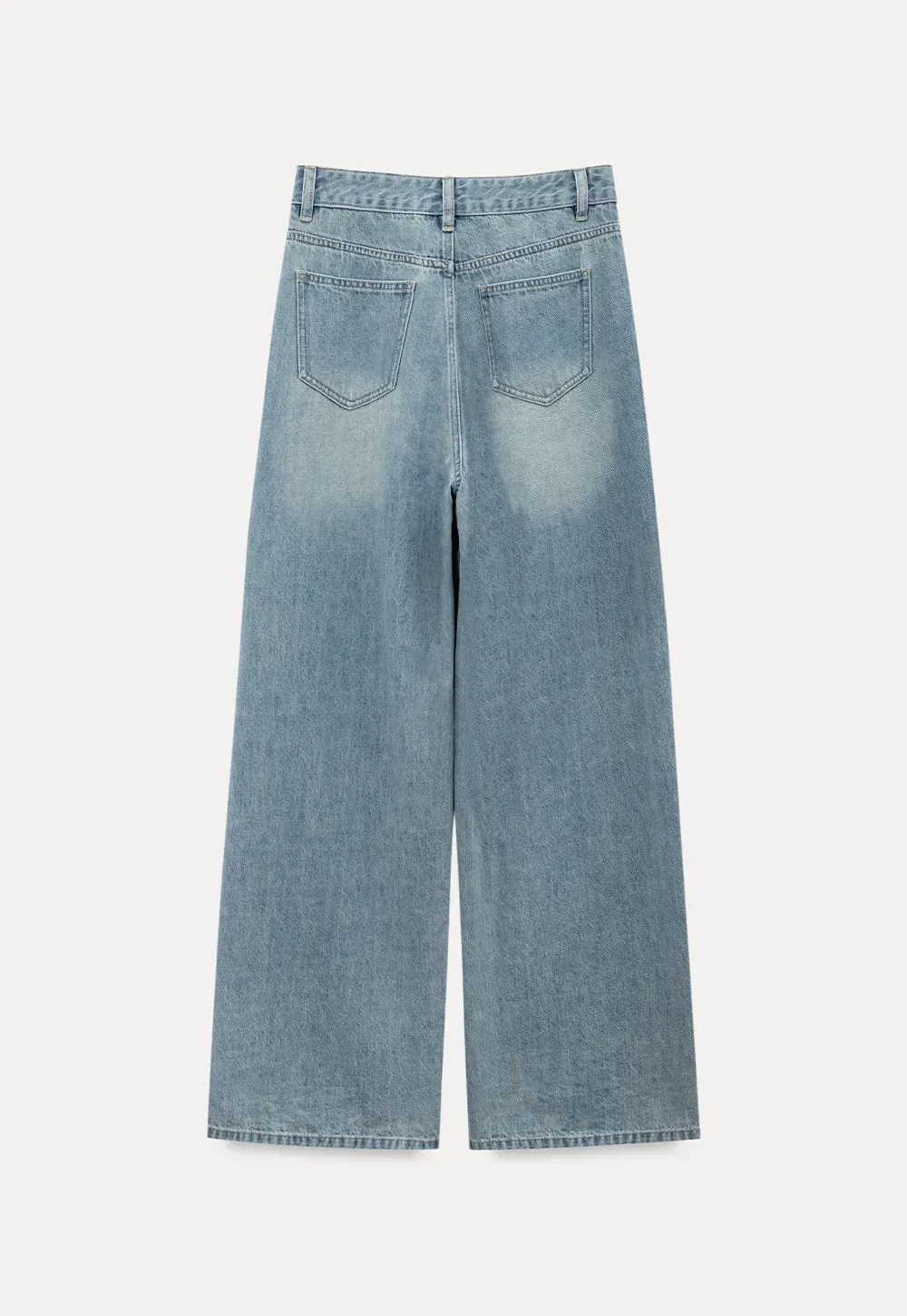 High Waist Wide Leg Denim Jeans