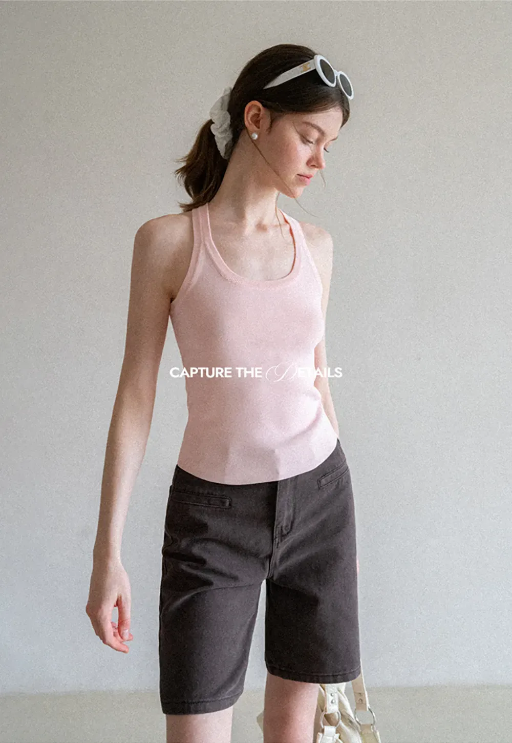 High Waist Cropped Denim Shorts