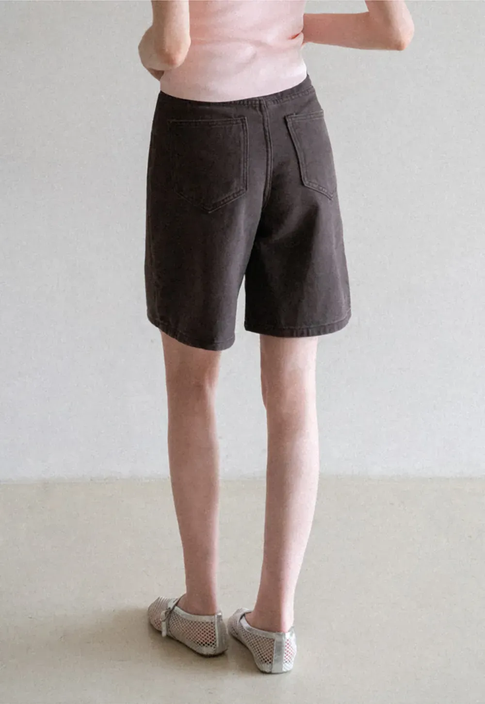 High Waist Cropped Denim Shorts