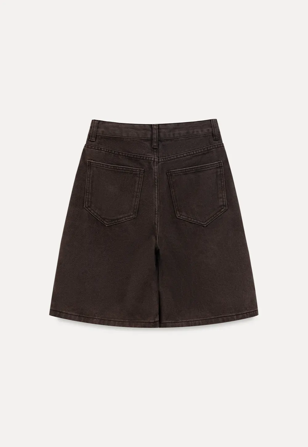 High Waist Cropped Denim Shorts