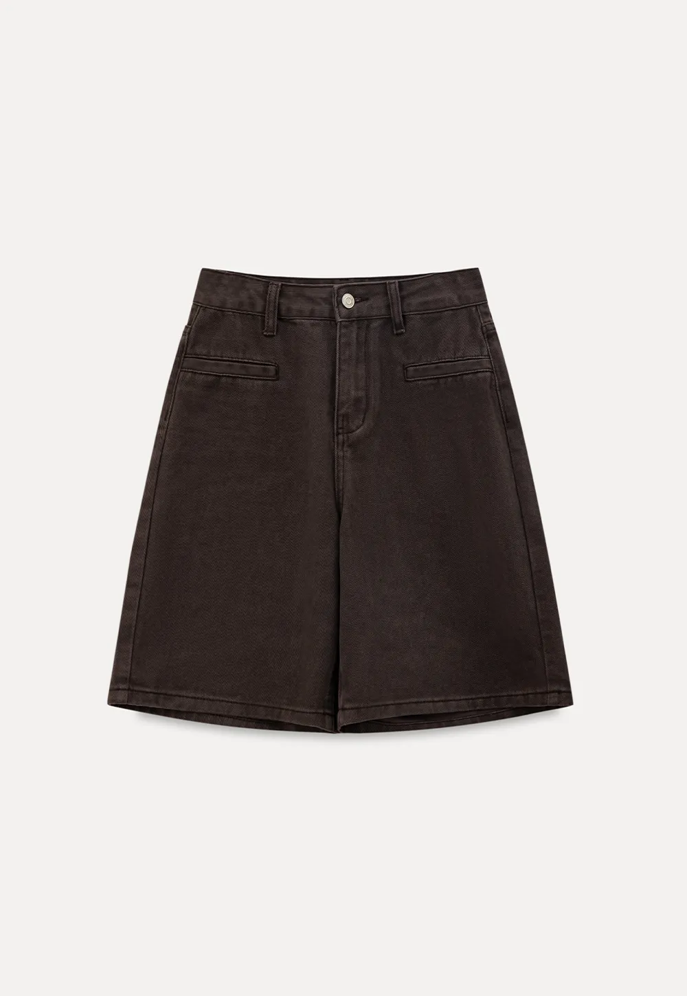 High Waist Cropped Denim Shorts