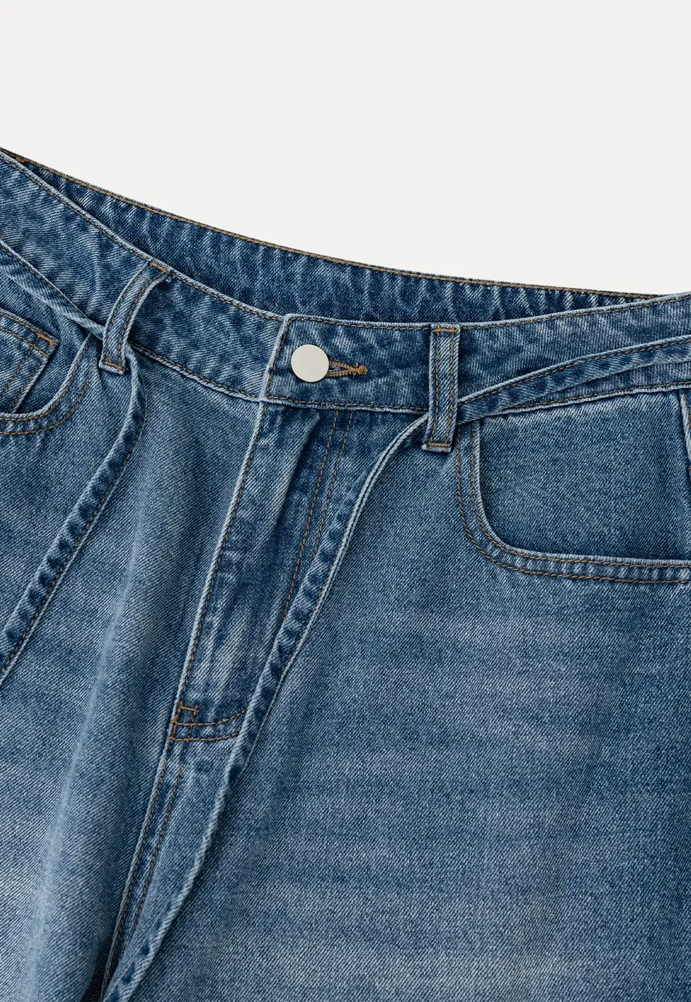 High Waist Wide Leg Denim Jeans