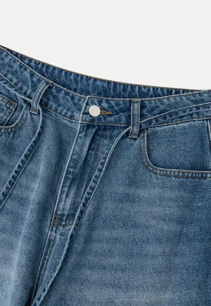 High Waist Wide Leg Denim Jeans