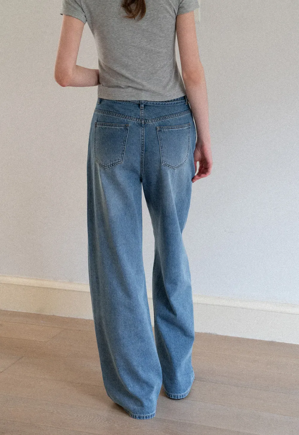 High Waist Wide Leg Denim Jeans