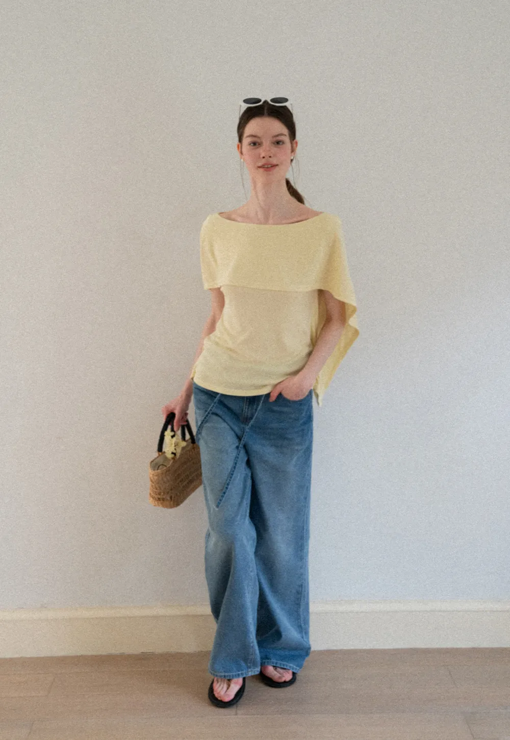 High Waist Wide Leg Denim Jeans