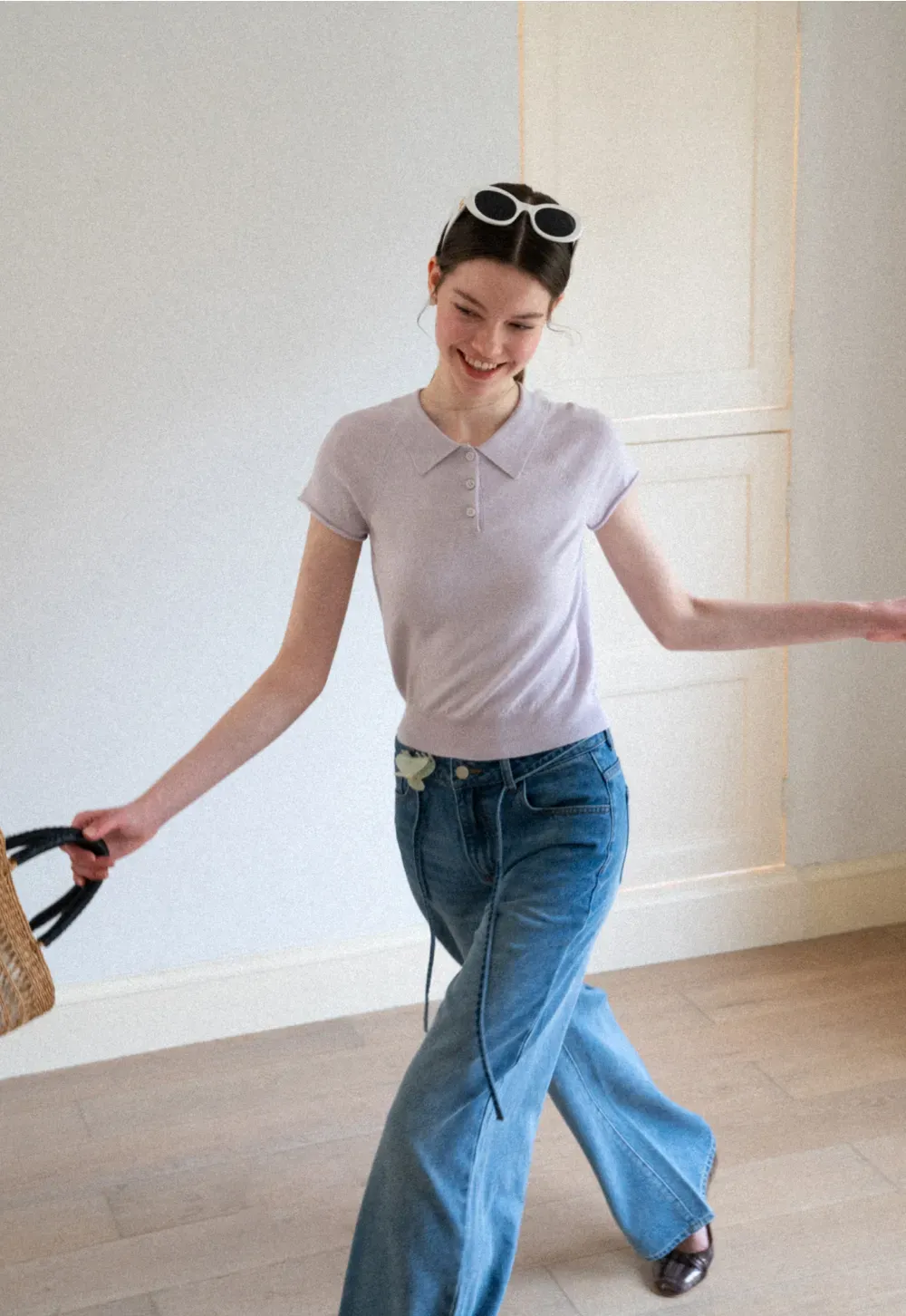 High Waist Wide Leg Denim Jeans