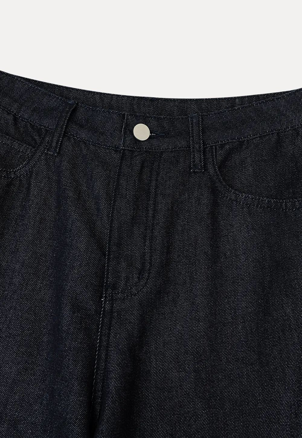 Ruffled Hem Cropped Denim Pants